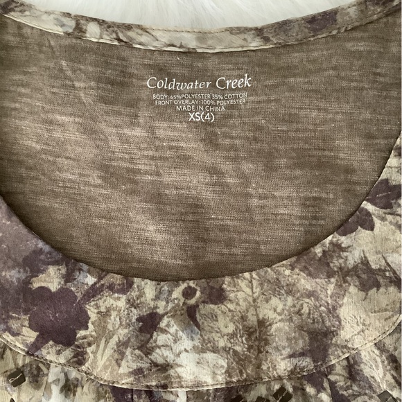 COLDWATER CREEK Floral Shell - Picture 5 of 6